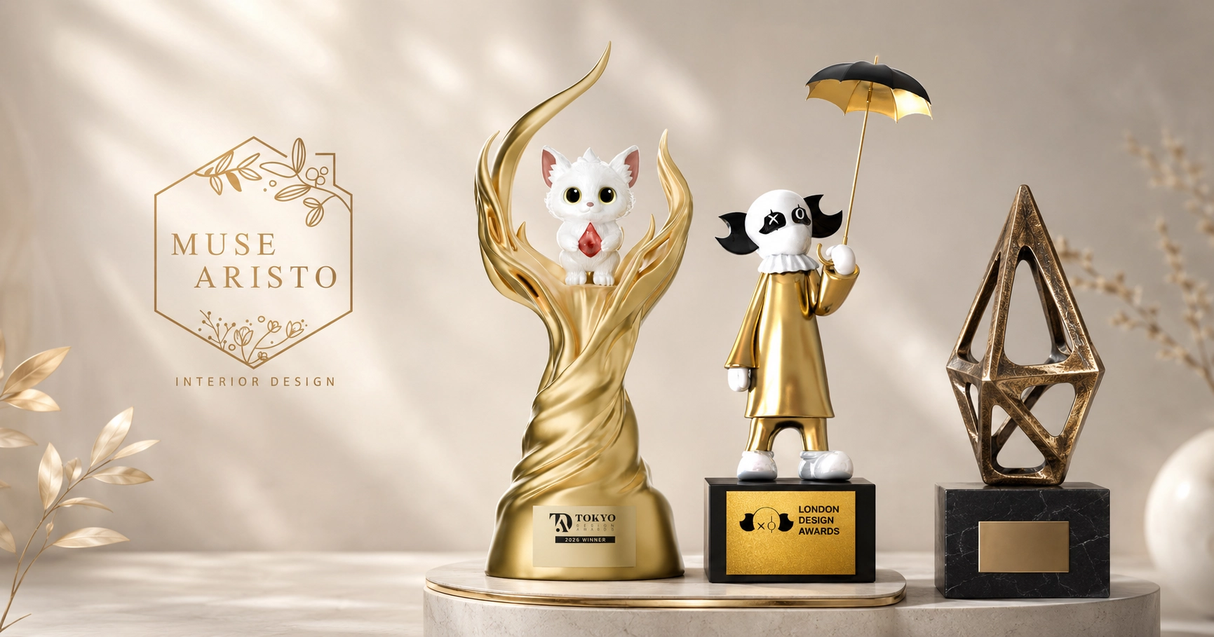 繆思雅集以 「Liquor Explorer｜黑松複合式商業空間」 於 2026 年獲得 Tokyo Design Awards 金獎、London Design Awards 金獎，並取得 A’ Design Award 銅獎肯定。
